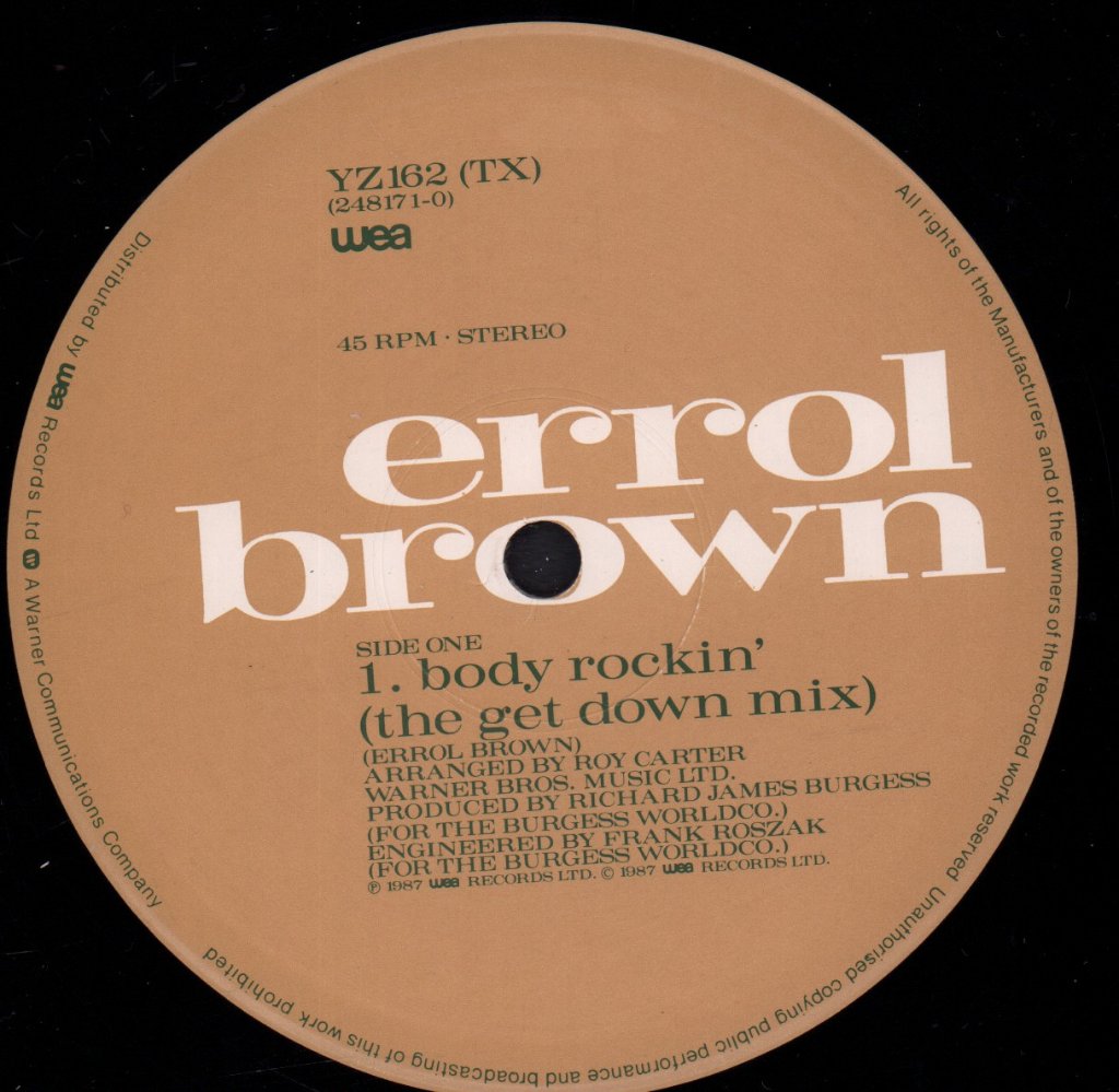 Errol Brown - Body Rockin' - 12 Inch