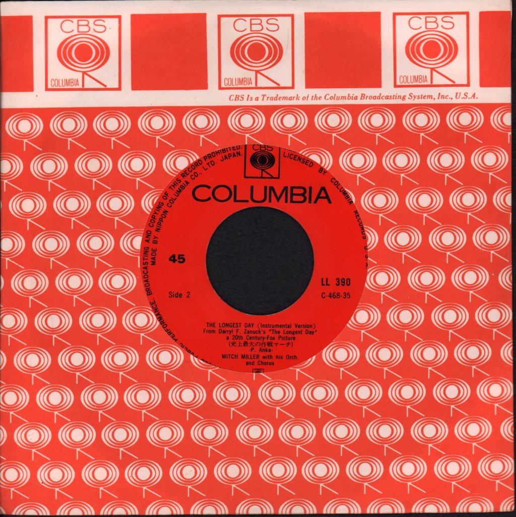 Mitch Miller And His Orchestra - Longest Day - 7 Inch