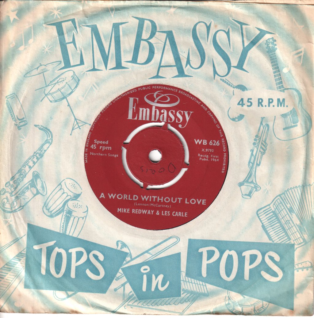 Jaybirds/Mike Redway And Les Carle - Good Golly Miss Molly/A World Without Love - 7 Inch