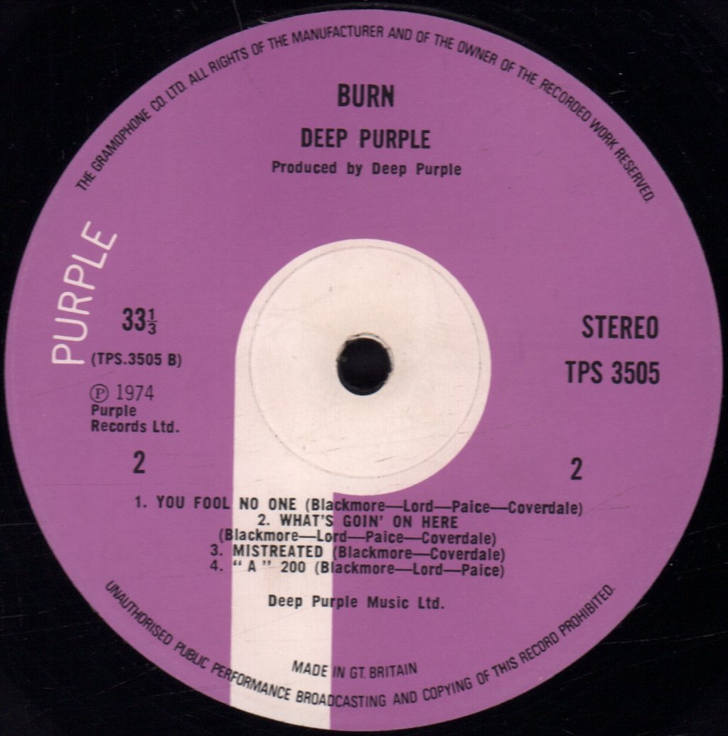 Deep Purple - Burn - Lp