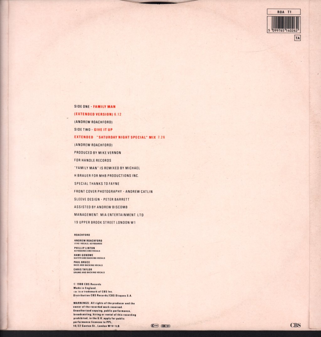 Roachford - Family Man - 12 Inch