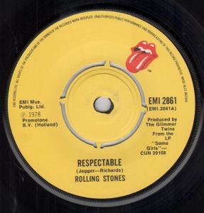 Rolling Stones - Respectable - 7 Inch