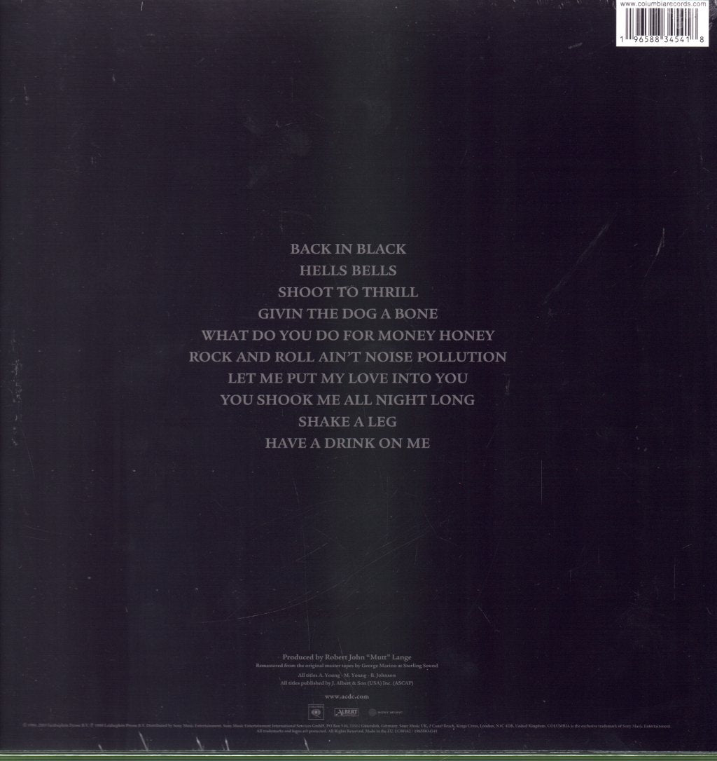 AC/DC - Back In Black - Lp