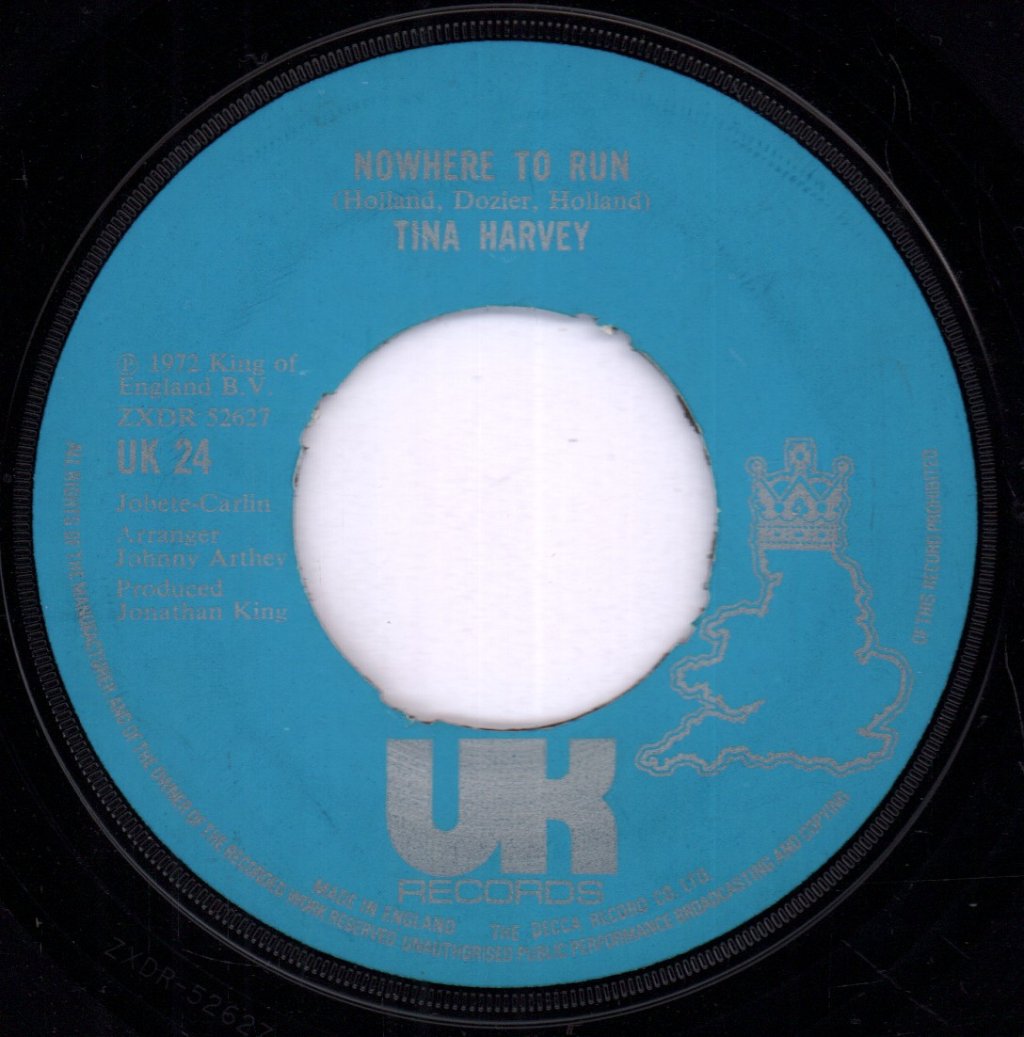 Tina Harvey - Nowhere To Run - 7 Inch