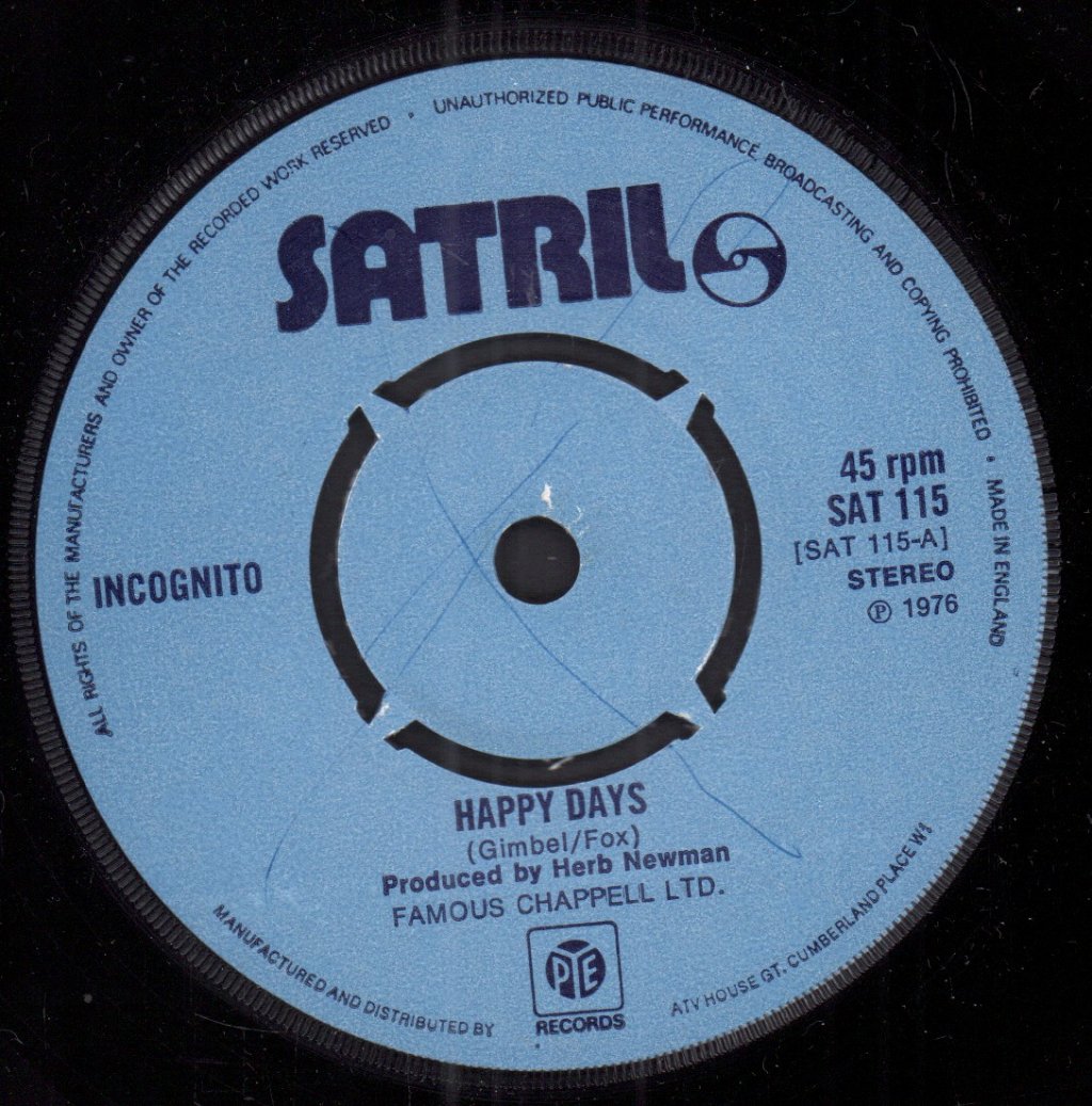 Incognito (jazz/funk) - Happy Days - 7 Inch