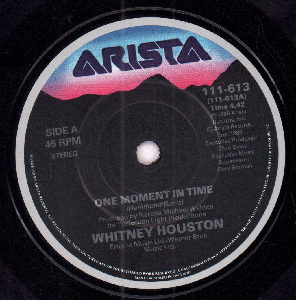 Whitney Houston - One Moment In Time - 7 Inch