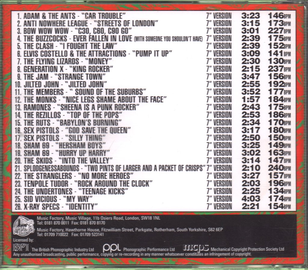 Various Artists - Classic Cuts 45 - Punk/New Wave - Cd