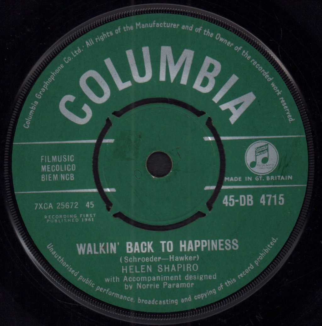 Helen Shapiro - Walkin' Back To Happiness - 7 Inch