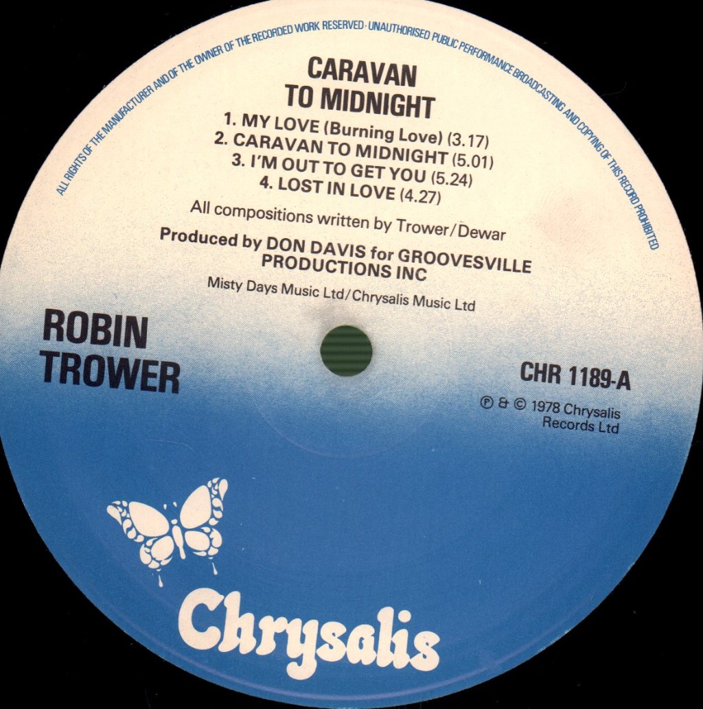 Robin Trower - Caravan To Midnight - Lp