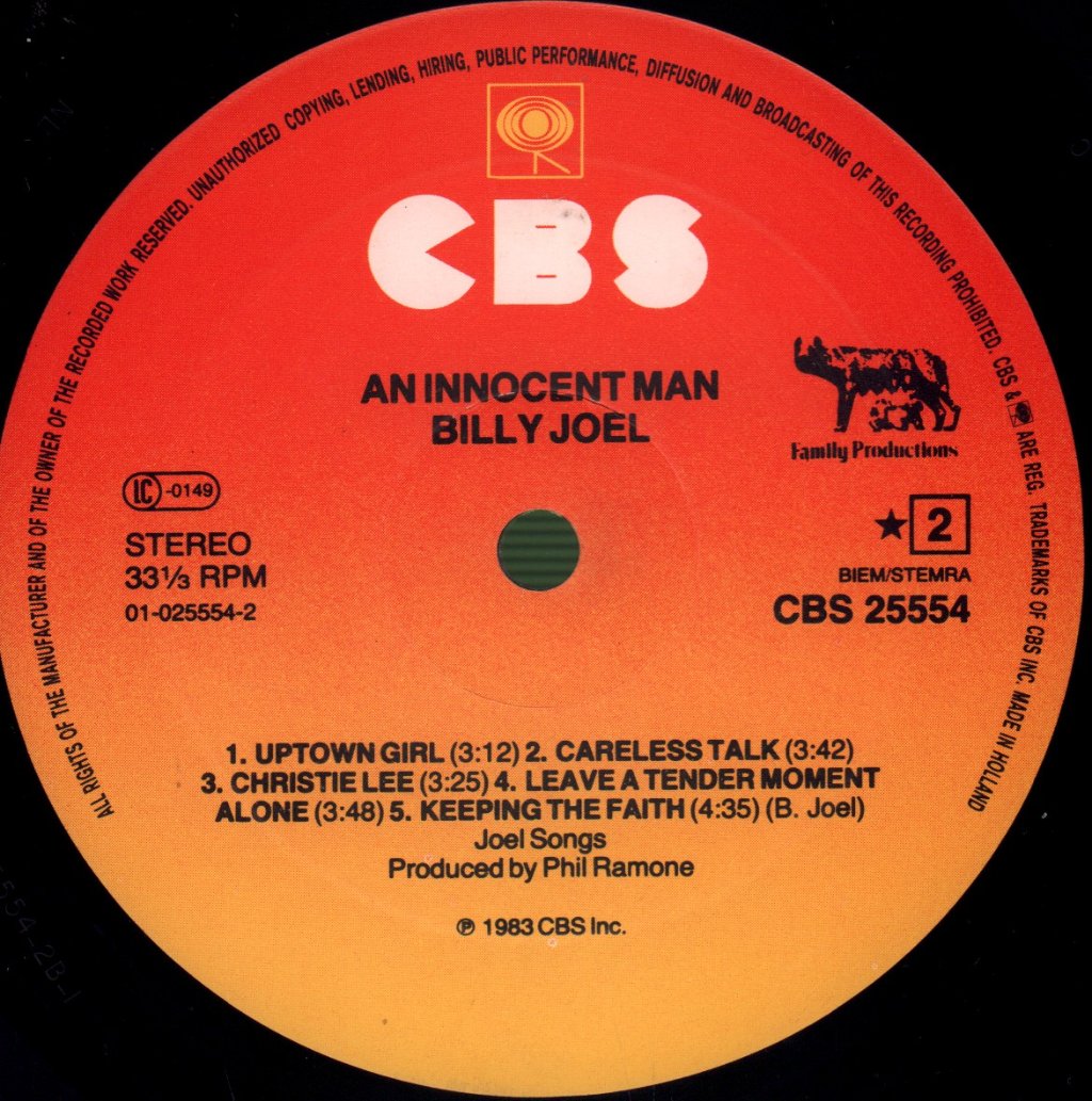 Billy Joel - An Innocent Man - Lp