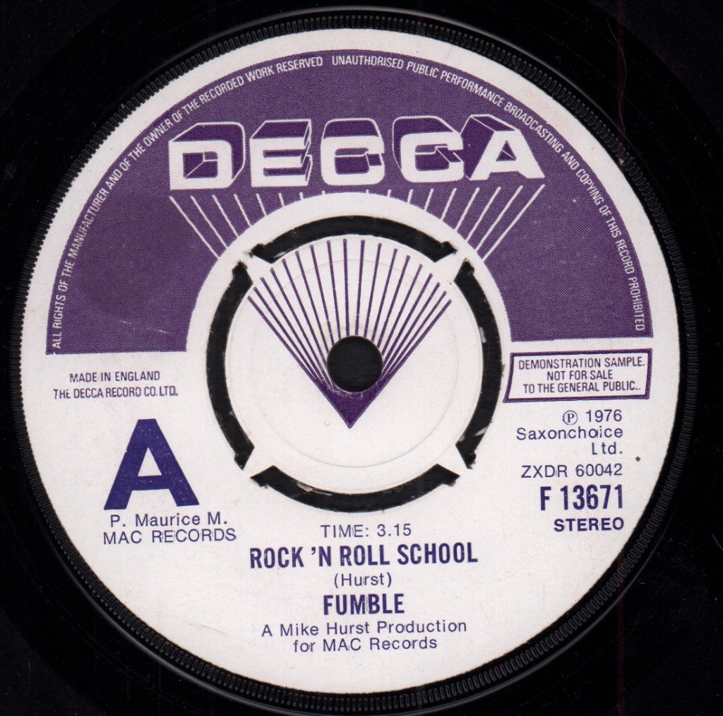 Fumble - Rock 'N Roll School - 7 Inch