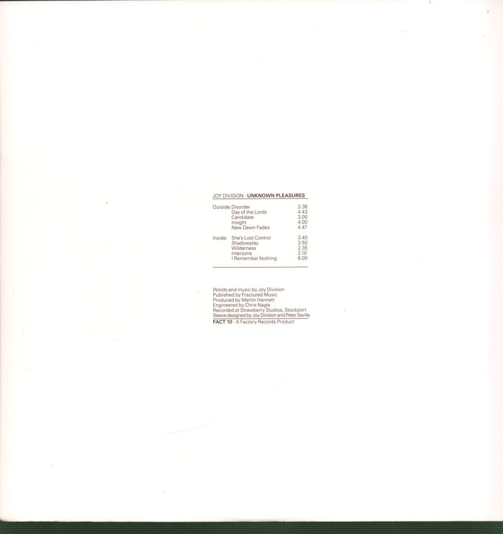 Joy Division - Unknown Pleasures - Lp