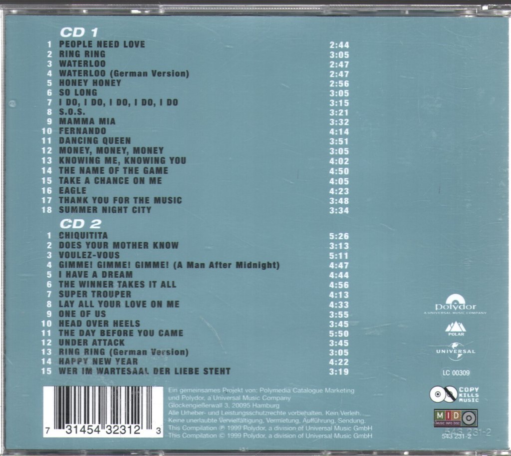 ABBA - Complete Singles Collection - Double Cd