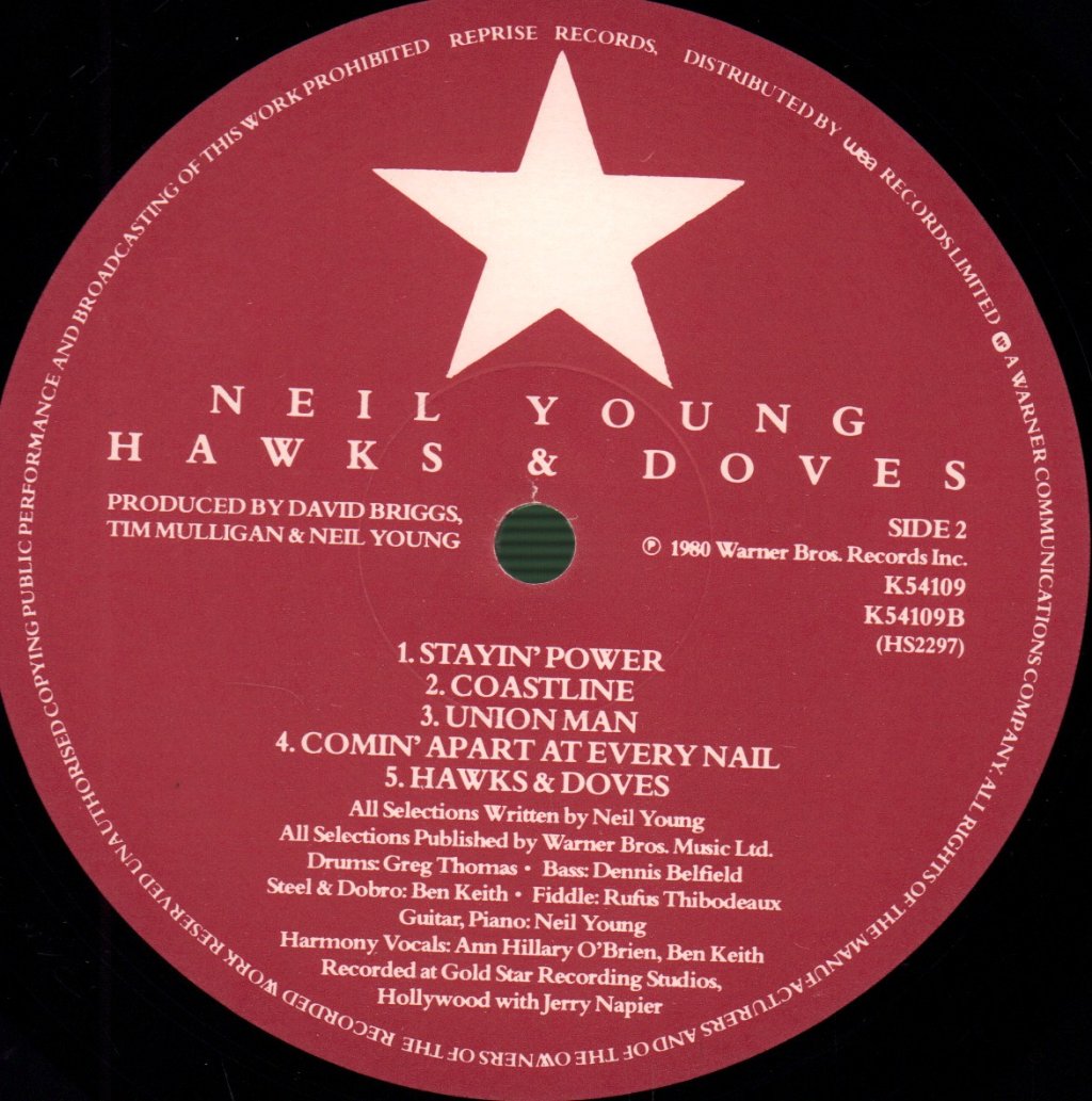 Neil Young - Hawks And Doves - Lp