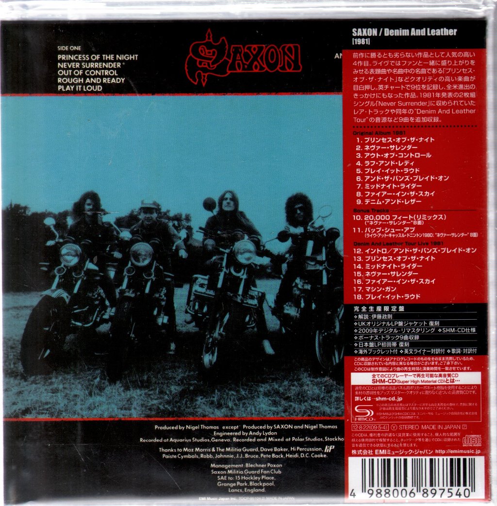 Saxon - Denim And Leather - Cd