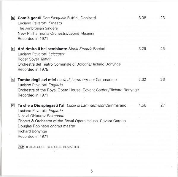 Luciano Pavarotti - Donizetti Arias (Una Furtiva Lagrima) - Cd