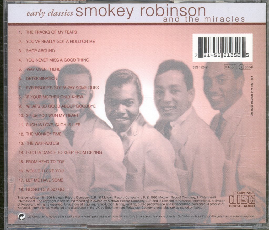 Smokey Robinson And The Miracles - Early Classics - Cd