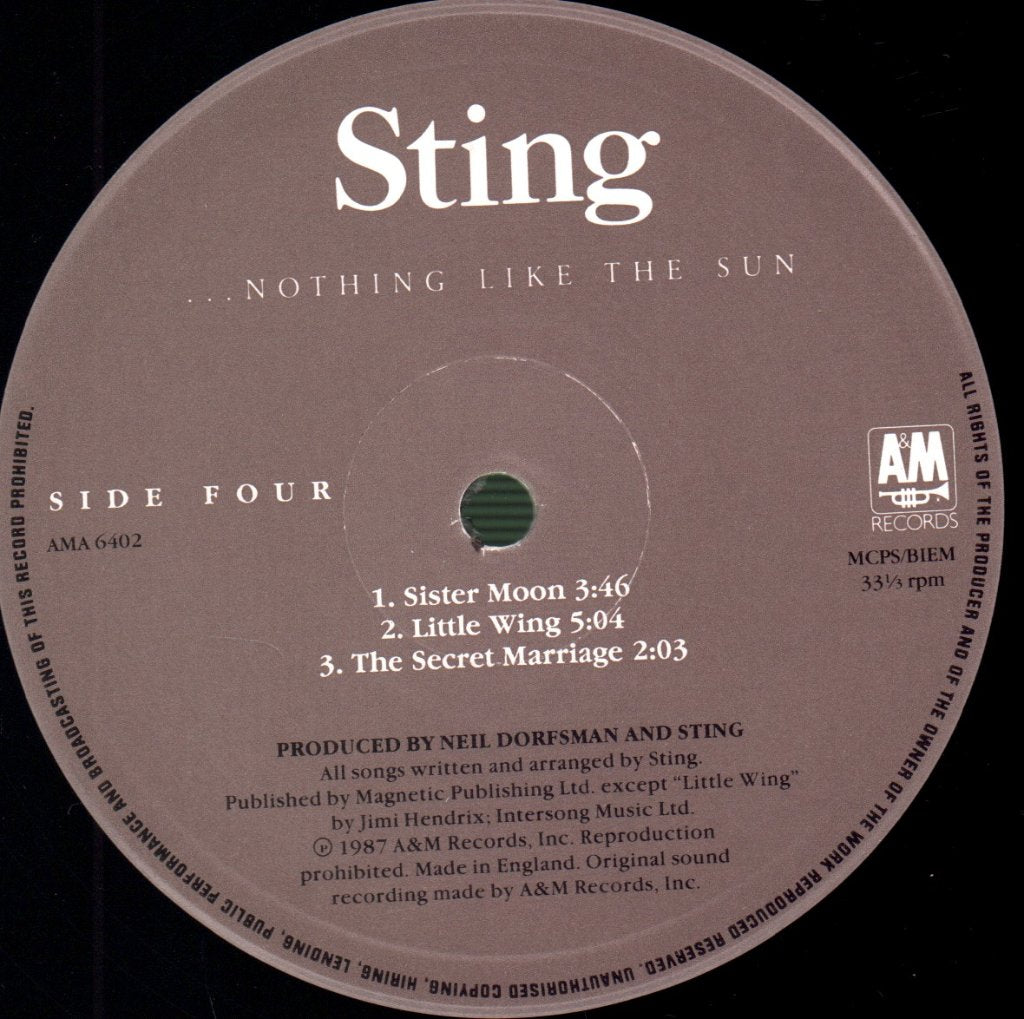 Sting - Nothing Like The Sun - Double Lp