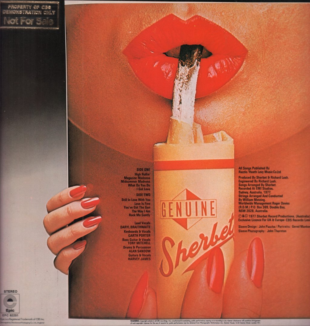 Sherbet (70'S Pop Group) - Photoplay - Lp