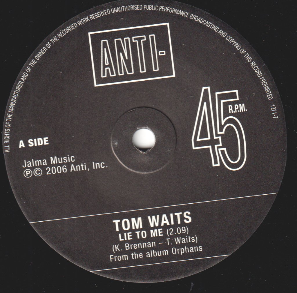 Tom Waits - Lie To Me - 7 Inch