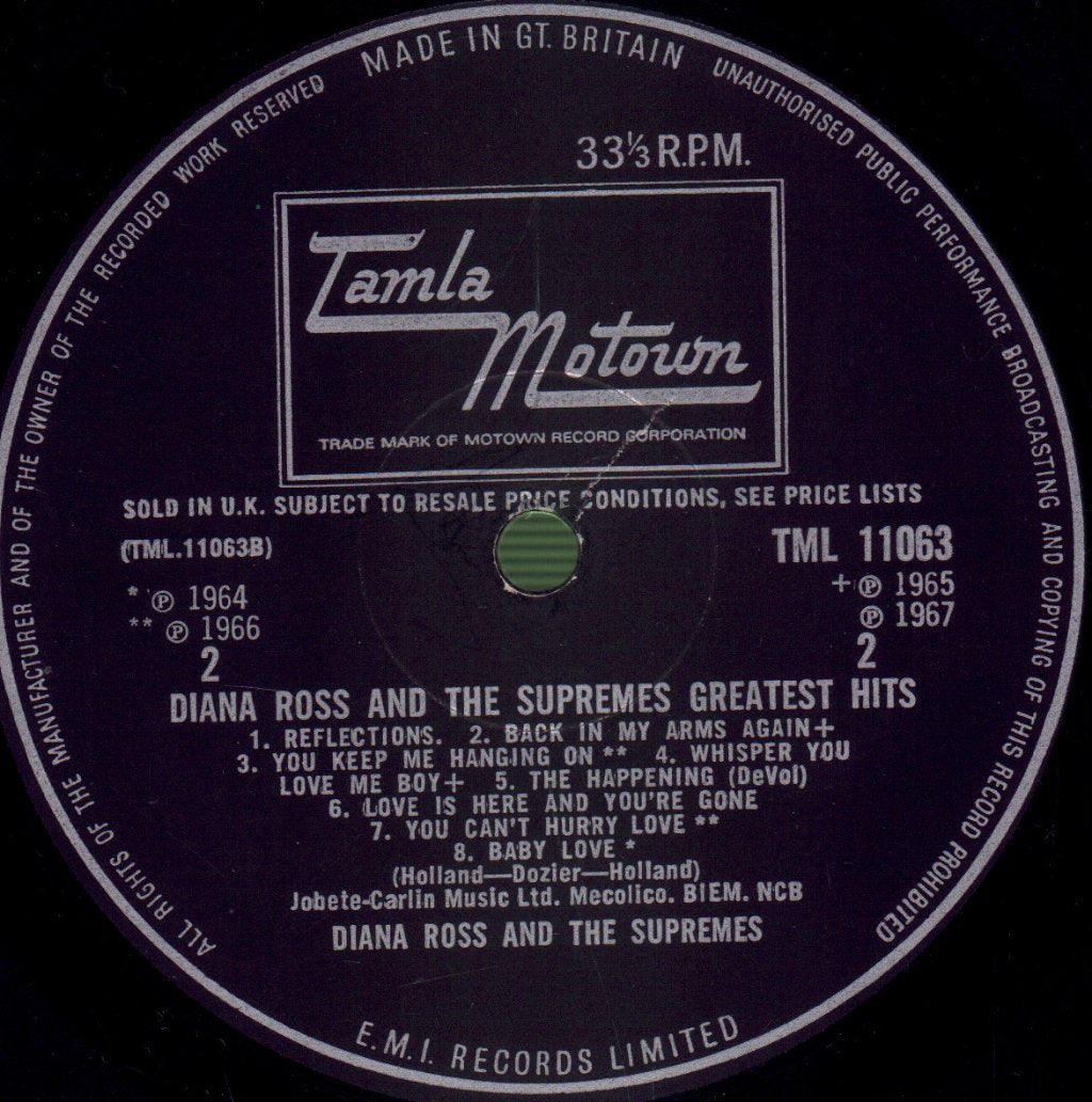 Diana Ross And The Supremes - Greatest Hits - Lp