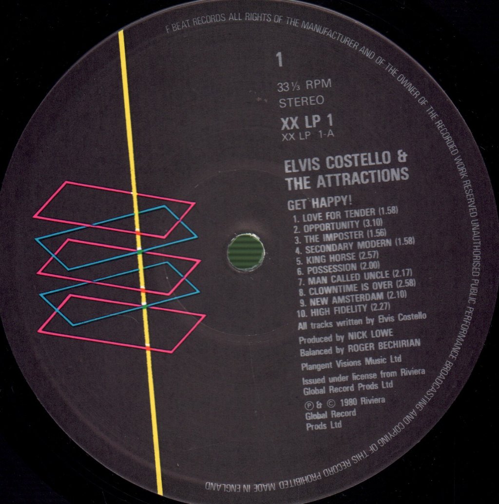 Elvis Costello And The Attractions - Get Happy - Lp