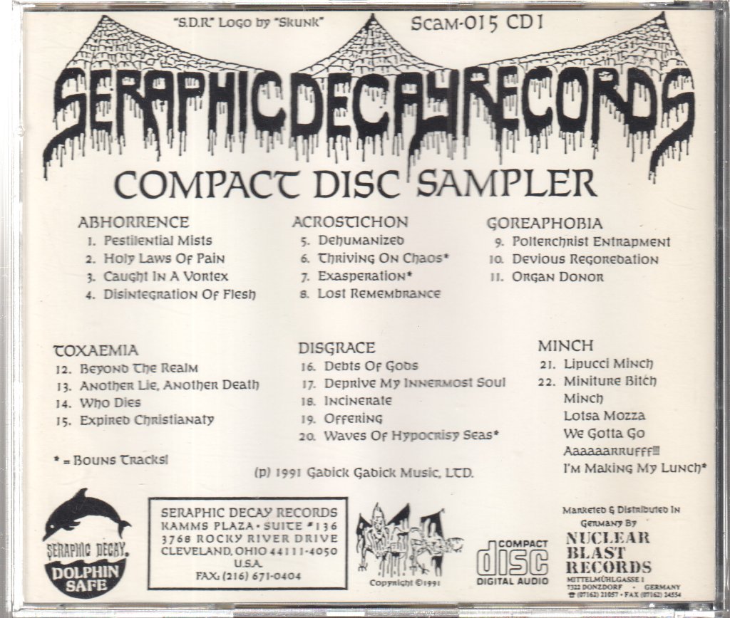 Various Artists - Seraphic Decay Records CD Sampler - Cd