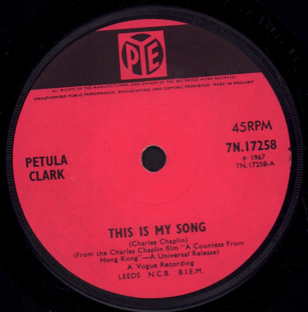 Petula Clark - This Is My Song - 7 Inch