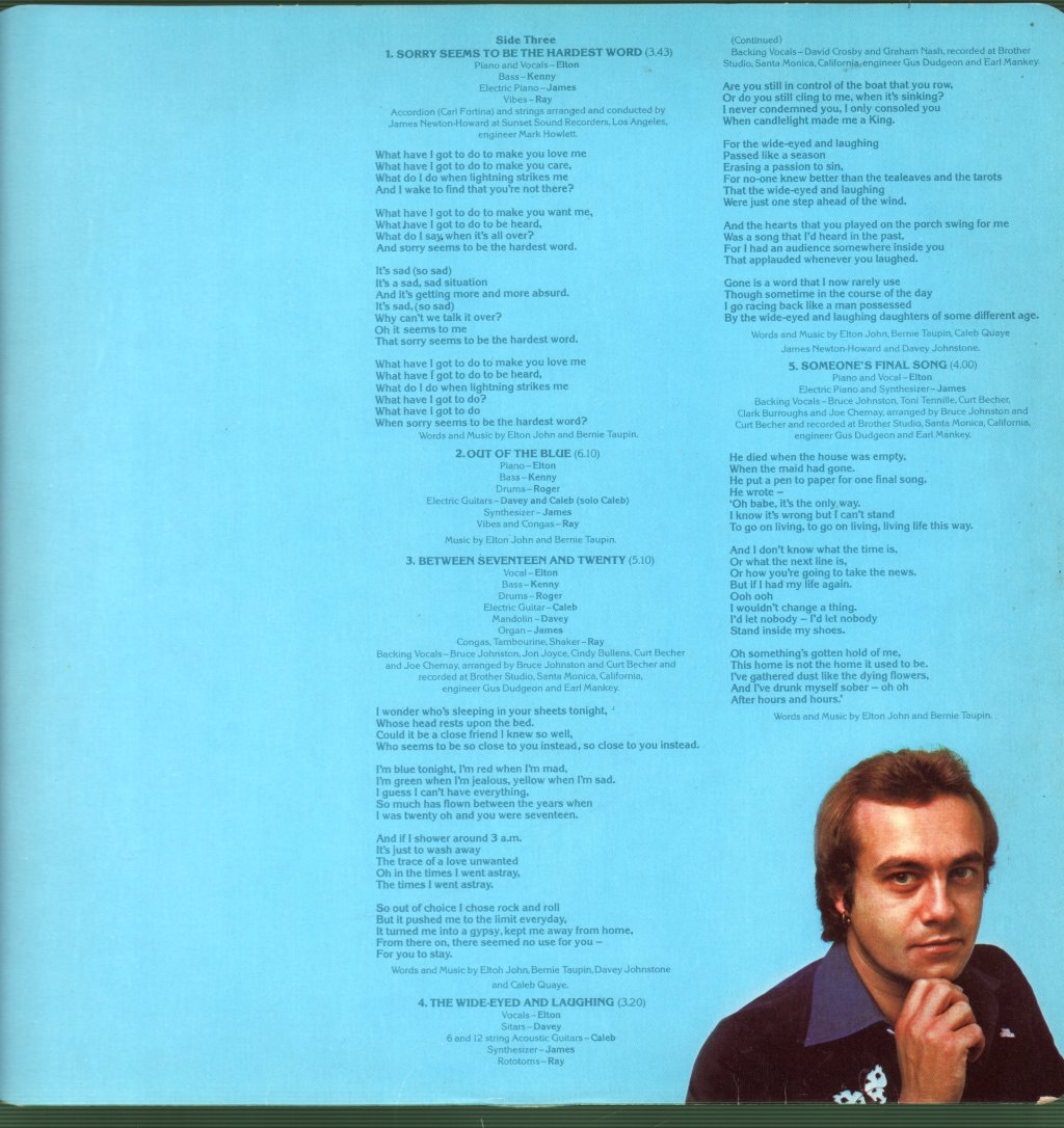 Elton John - Blue Moves - Double Lp