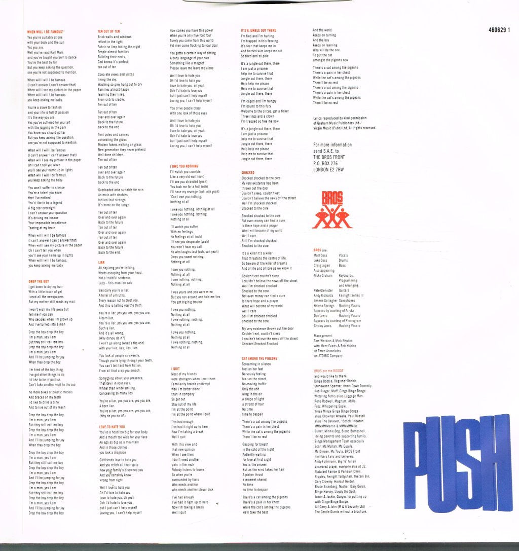 Bros - Push - Lp