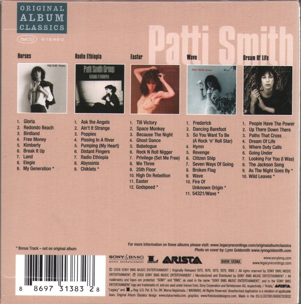 Patti Smith - Original Album Classics - Cd Set