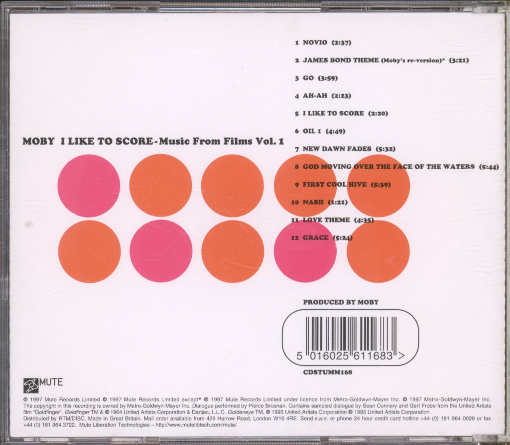 Moby - I Like To Score - Cd