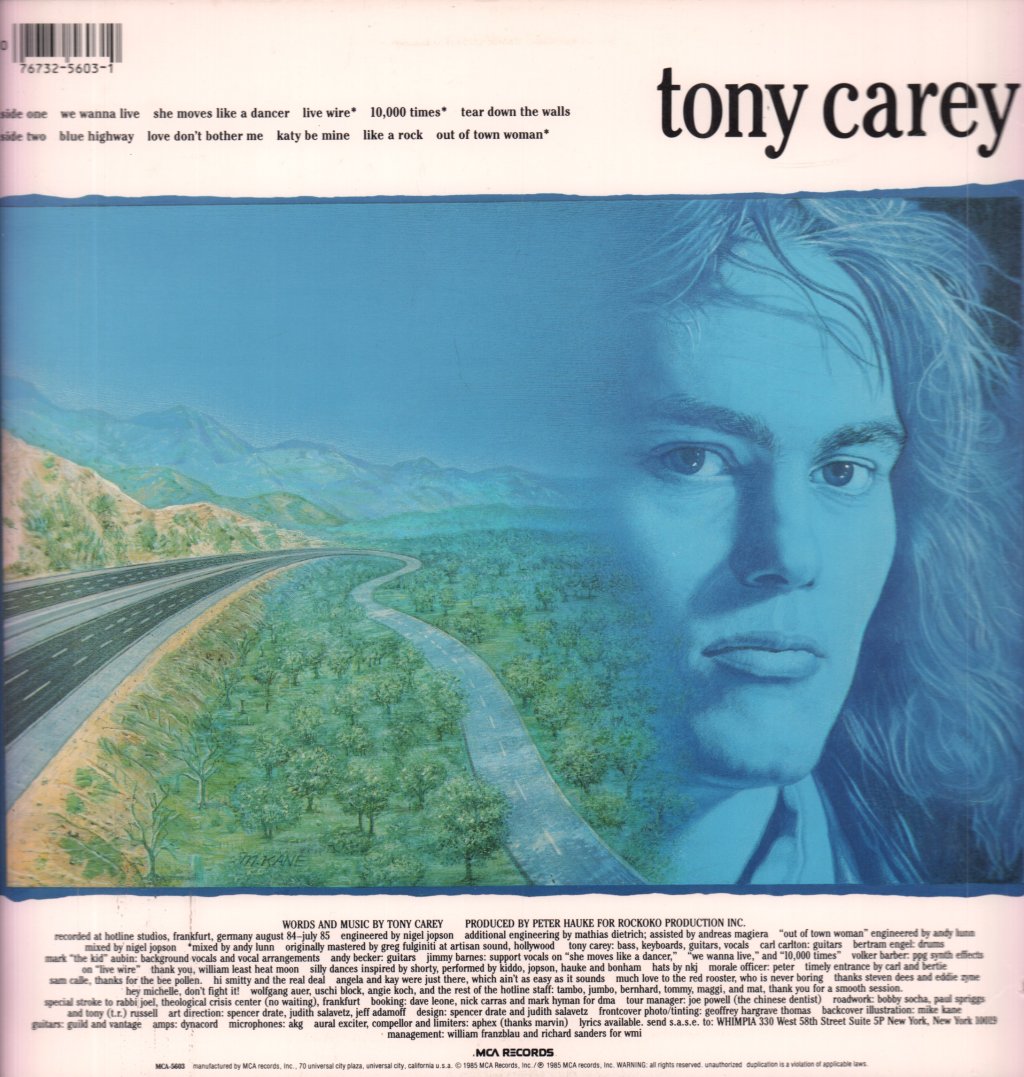 Tony Carey - Blue Highway - Lp