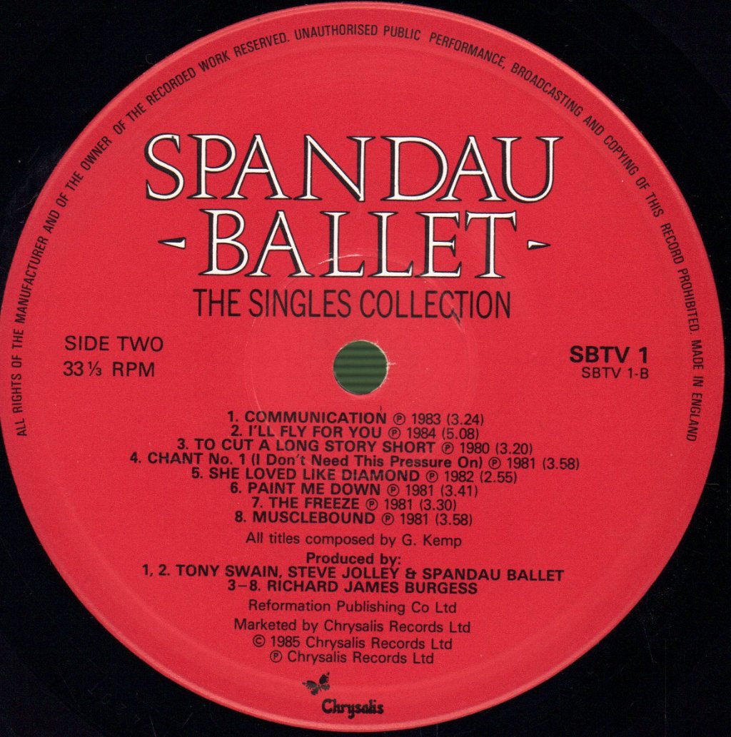Spandau Ballet - Singles Collection - Double Lp