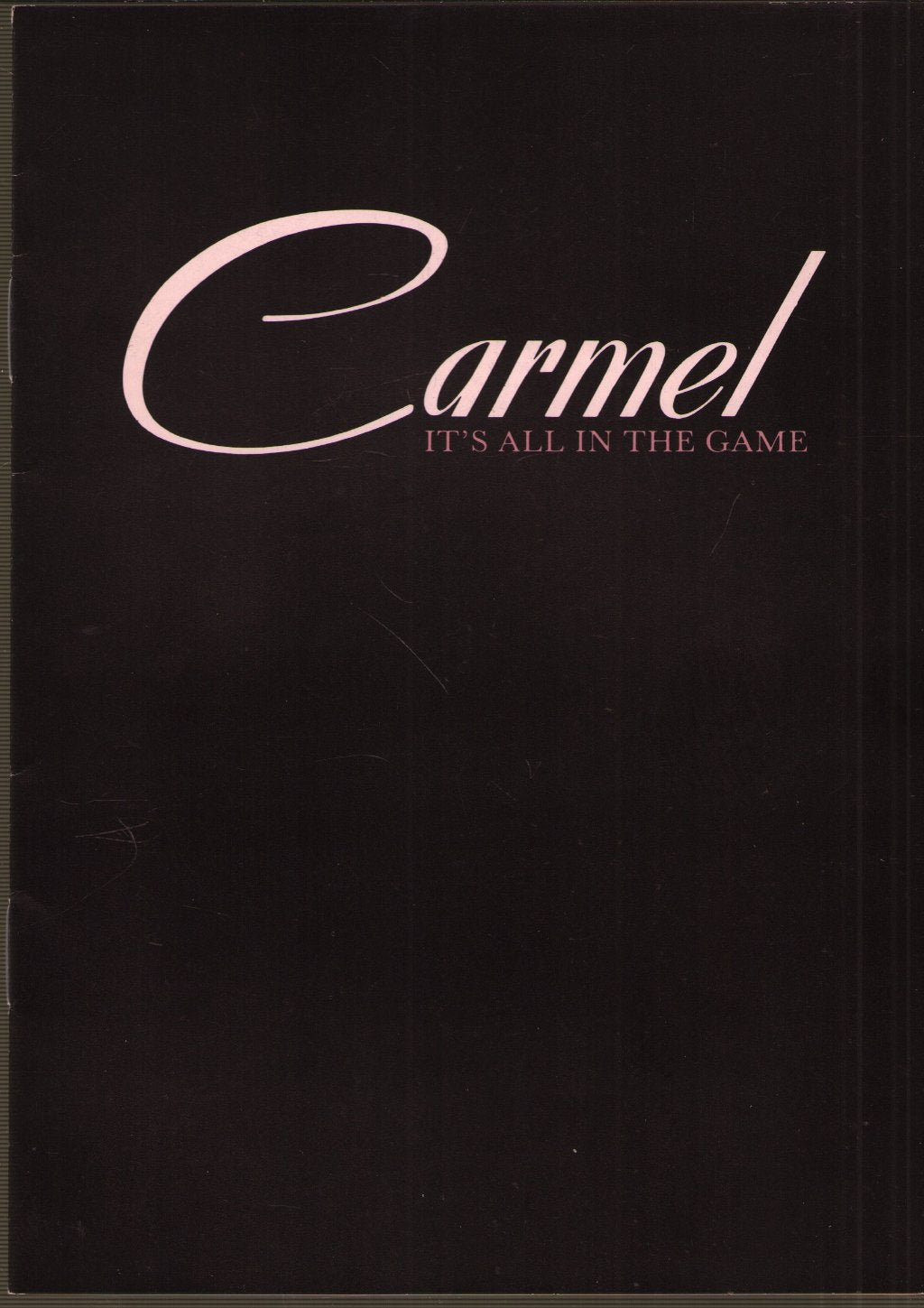 Carmel - It's All In The Game - Booklet