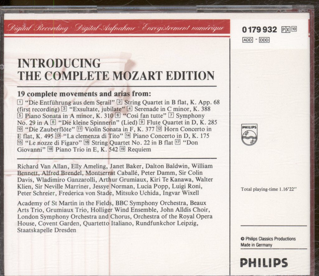 Various Artists - Introducing Mozart (The Complete Mozart Edition) - Cd