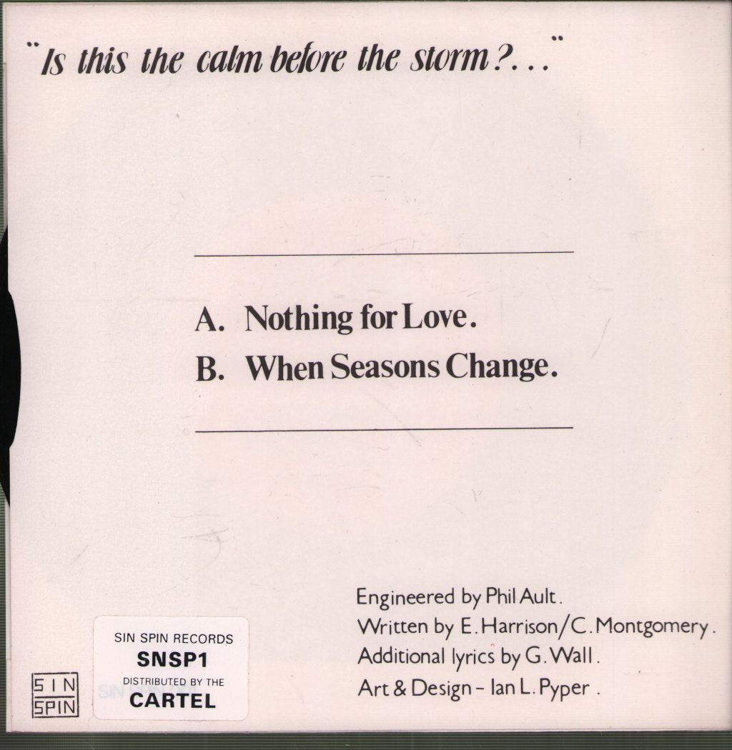 Toy Taboo - Nothing For Love - 7 Inch