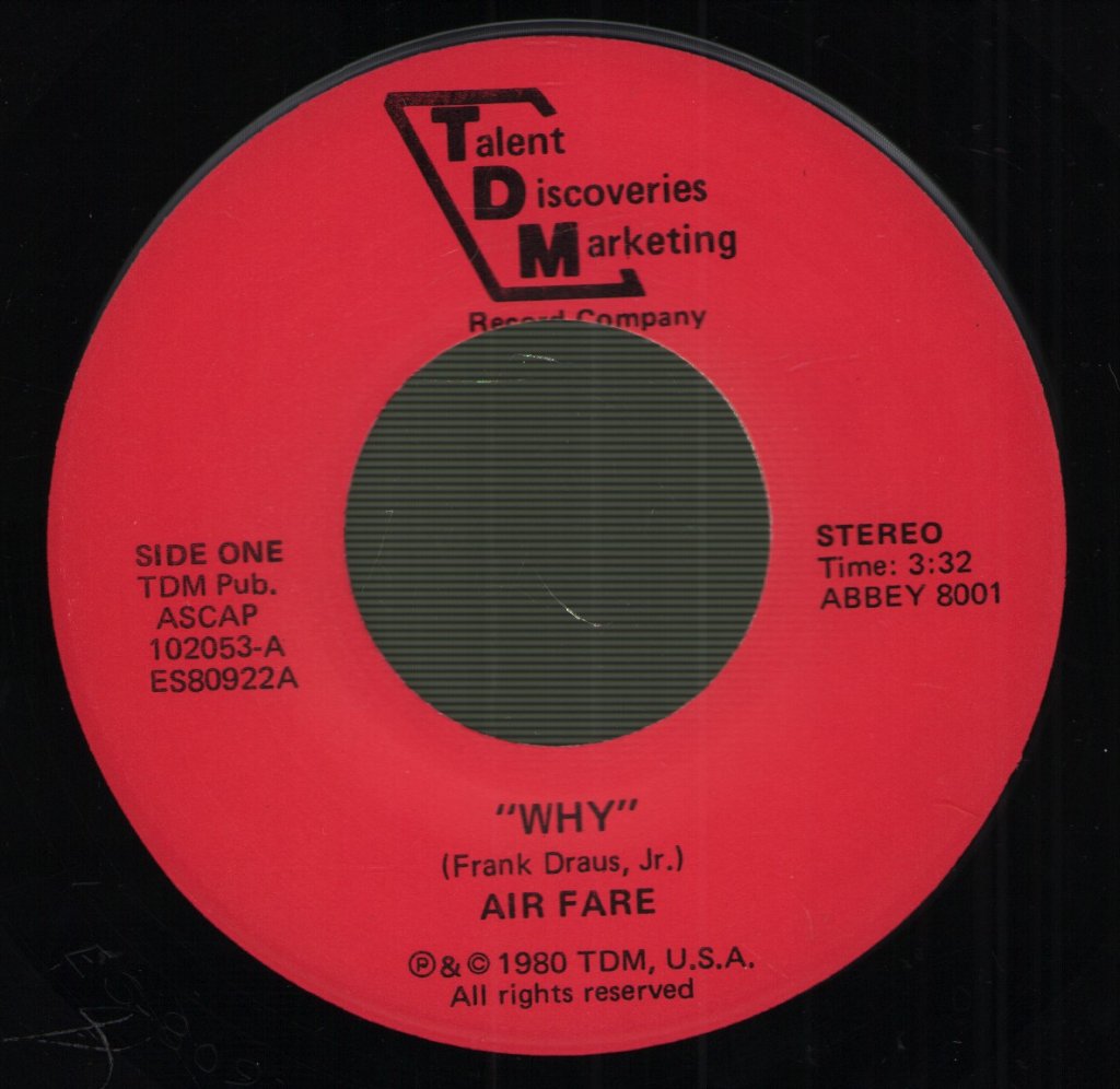 Air Fare - Why / To Spend Time With You - 7 Inch