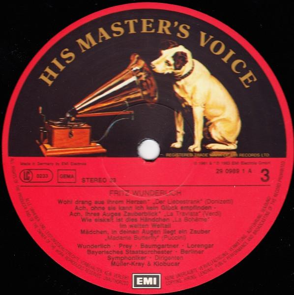 Fritz Wunderlich - Der Große Deutsche Tenor - Triple Lp