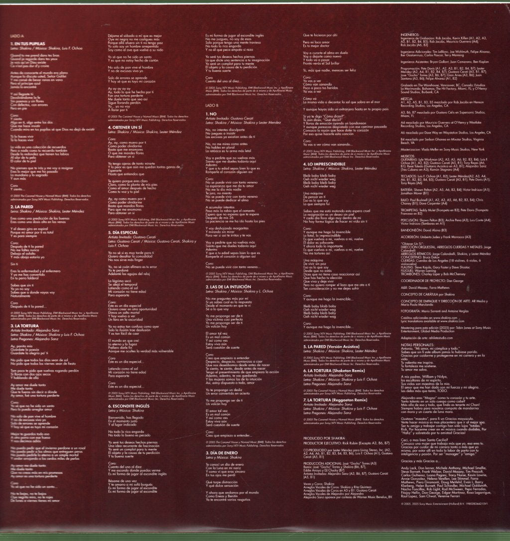 Shakira - Fijacion Oral Vol. 1 - Lp