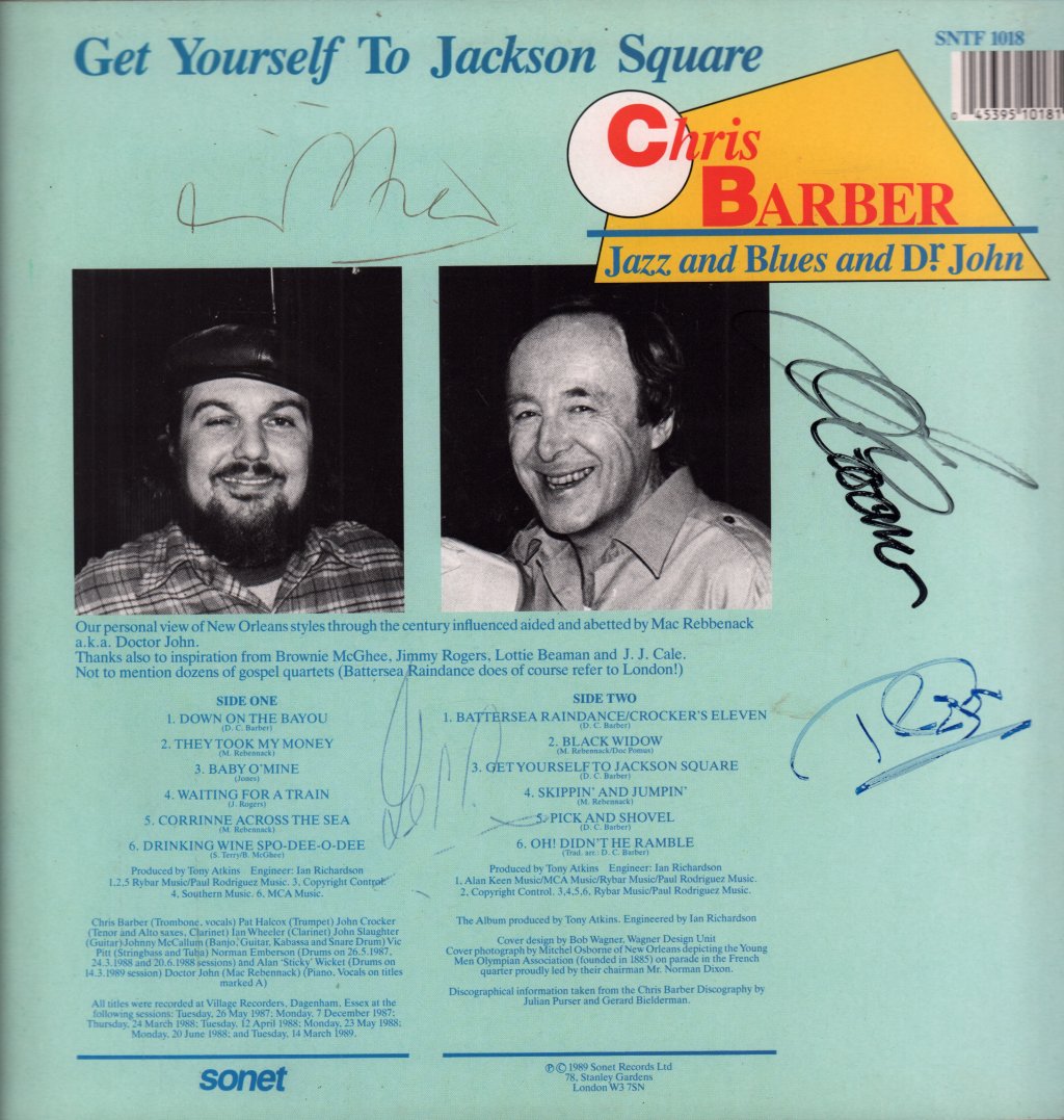Chris Barber Jazz And Blues And Dr John - Get Yourself To Jackson Square - Lp