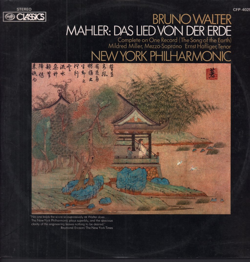 New York Philharmonic - mahler Das Lied Von Der Erde - Lp