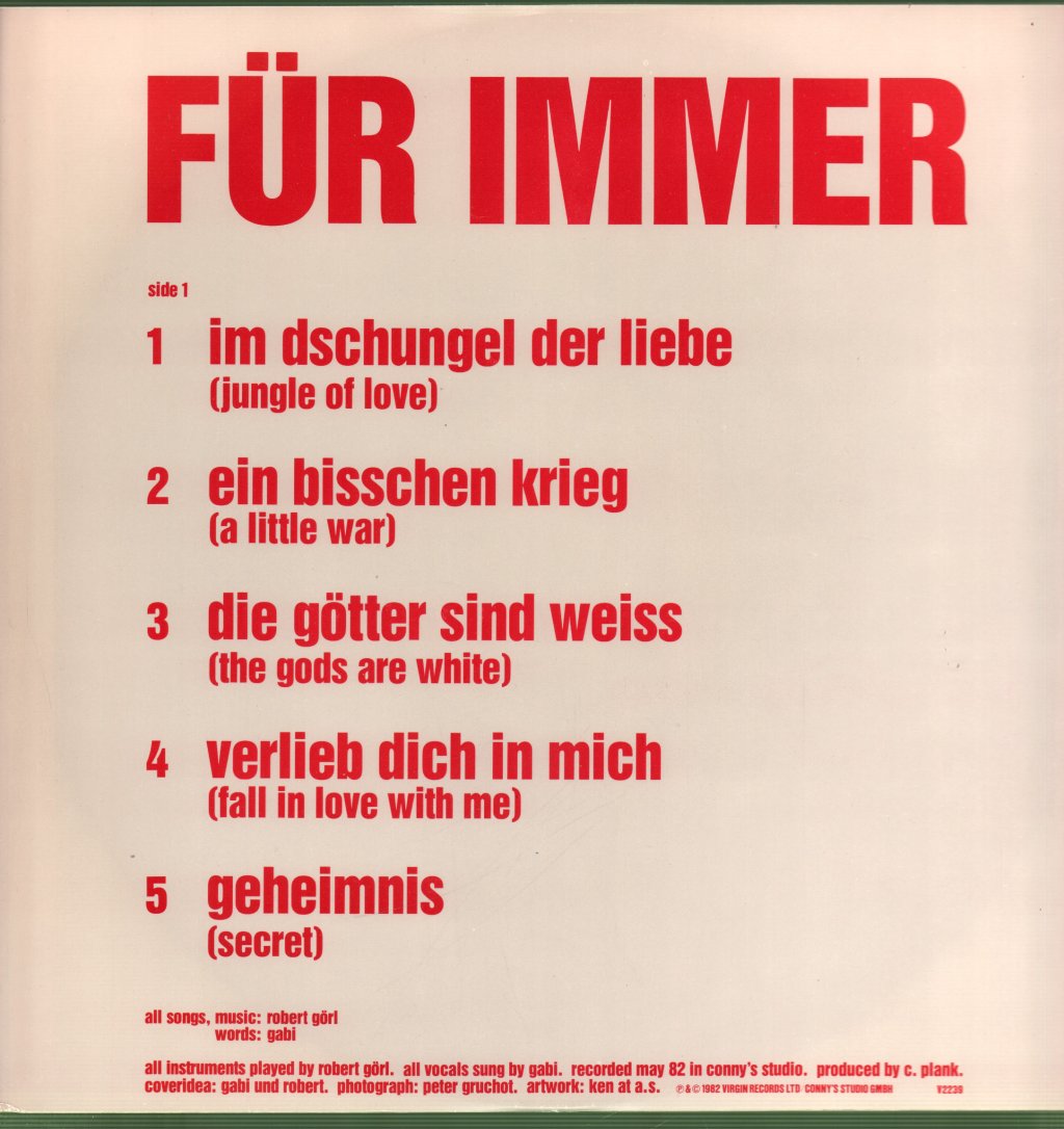 Deutsch Amerikanische Freundschaft - Fur Immer - Lp