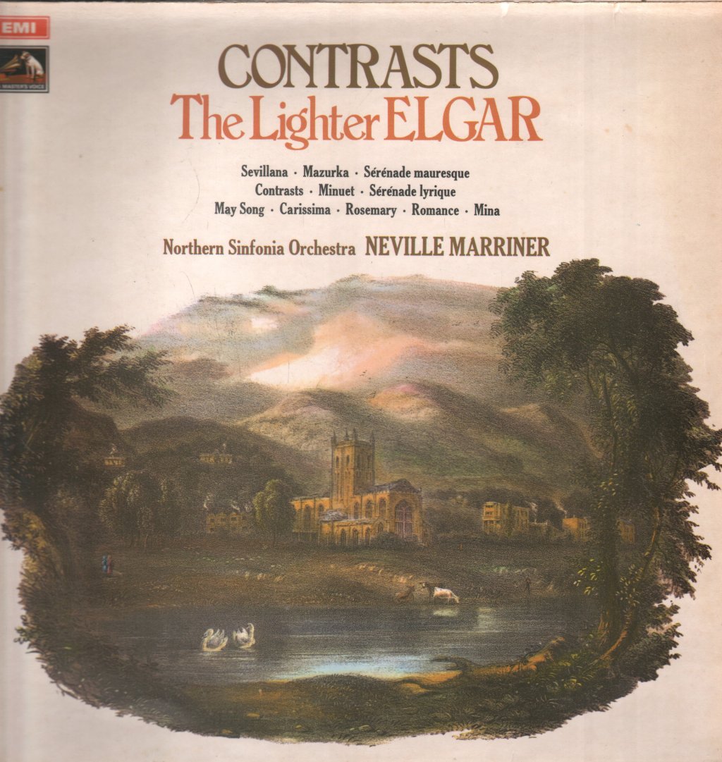 Neville Marriner / Northern Sinfonia Orchestra - Contrasts - The Lighter Elgar - Lp