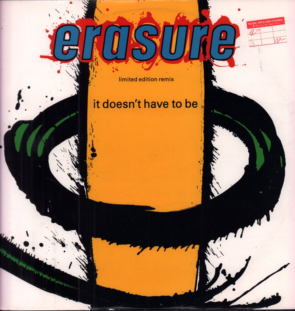 Erasure - It Doesn't Have To Be - 12 Inch