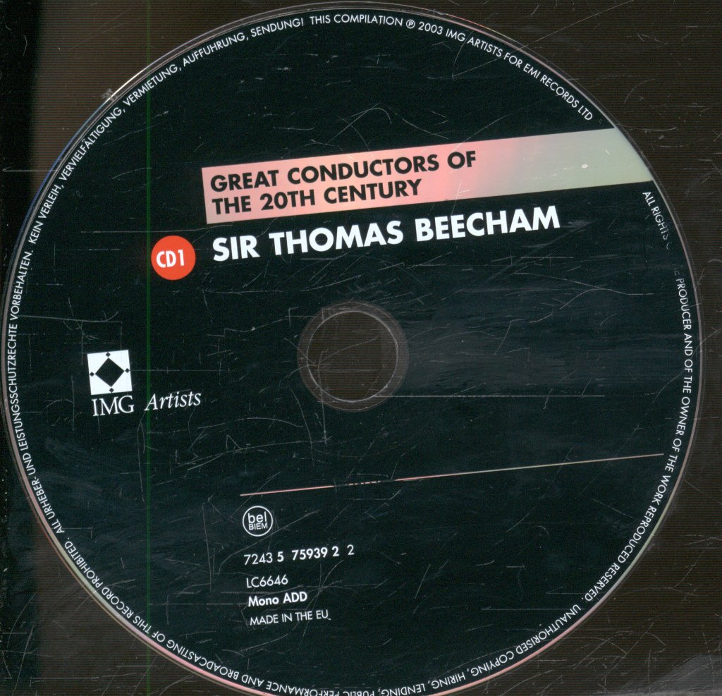 Sir Thomas Beecham - Great Conductors Of The 20th Century - Double Cd