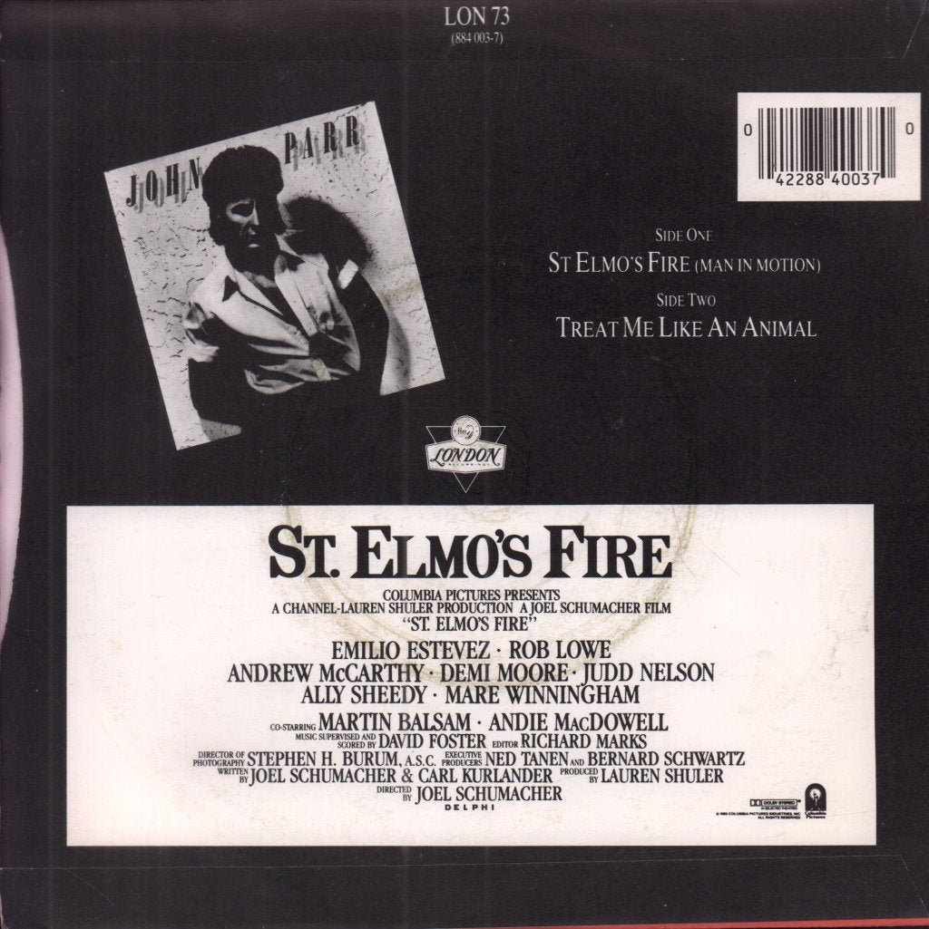 John Parr - St. Elmo's Fire - 7 Inch