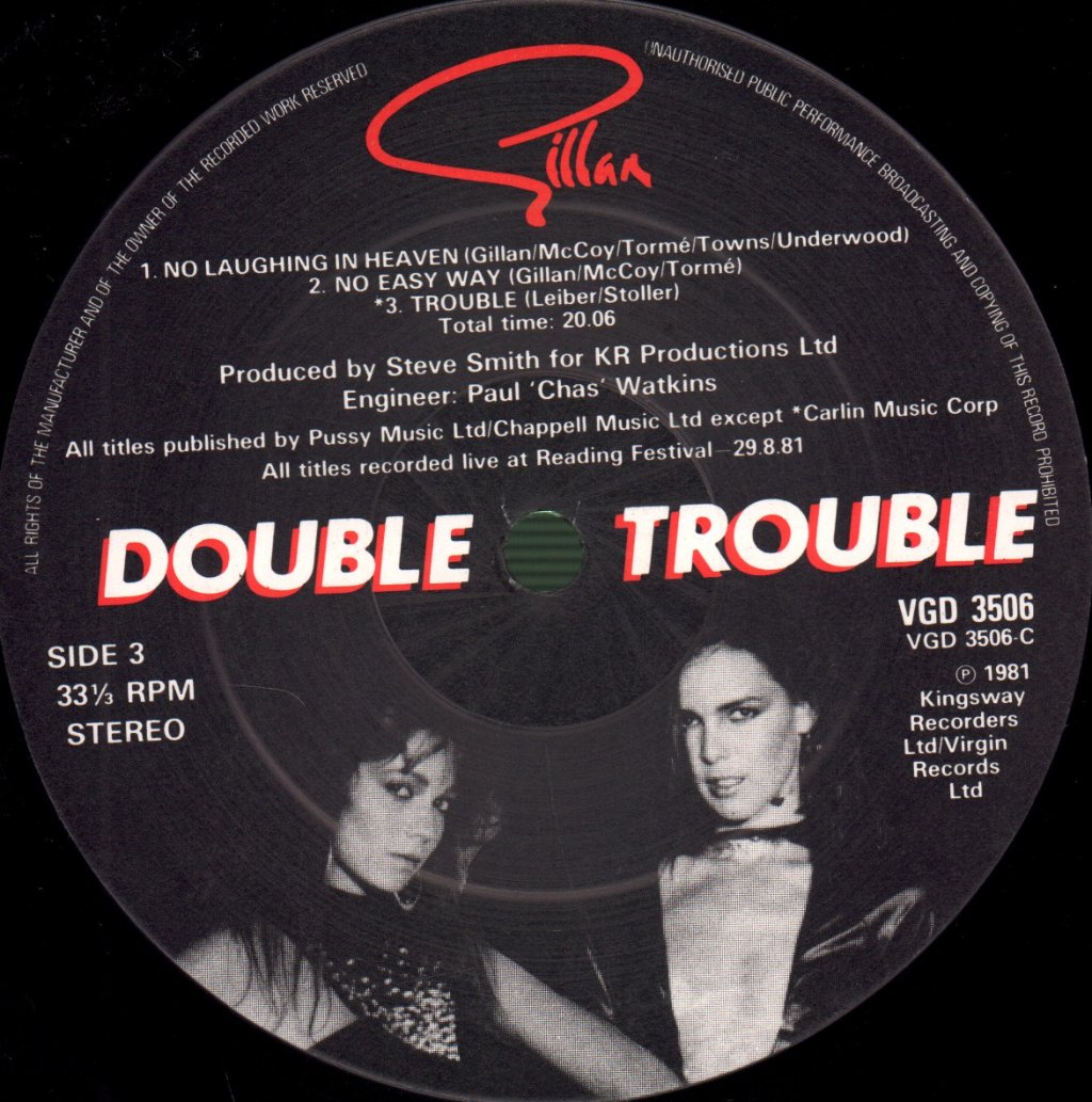 Gillan - Double Trouble - Double Lp