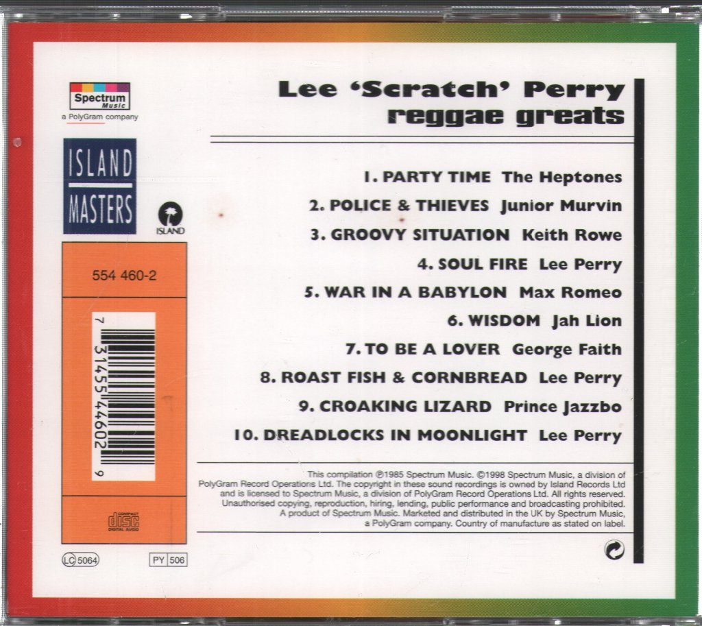 Lee Perry - Lee 'Scratch' Perry - Reggae Greats - Cd