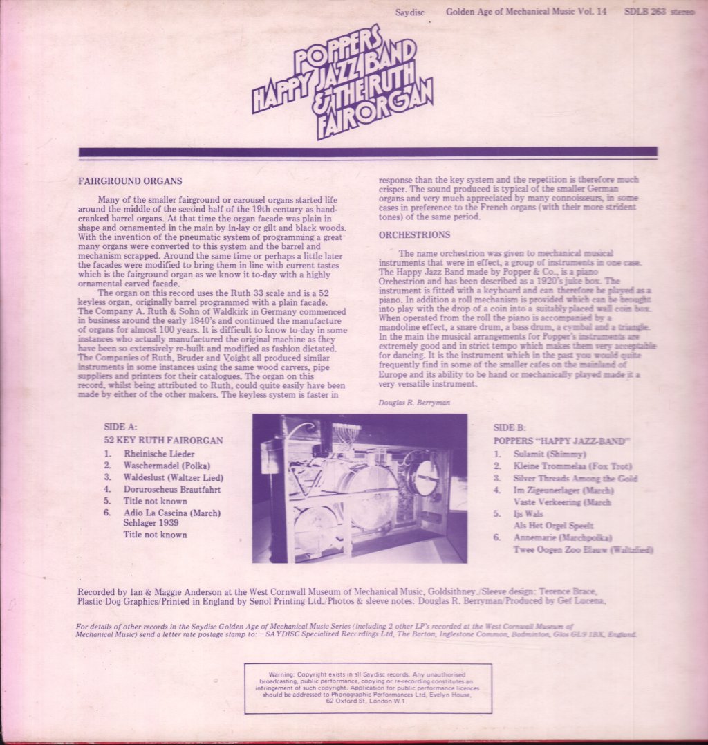 Poppers Happy Jazz Band & The Ruth Fairorgan - Poppers Happy Jazz Band & The Ruth Fairorgan - Lp